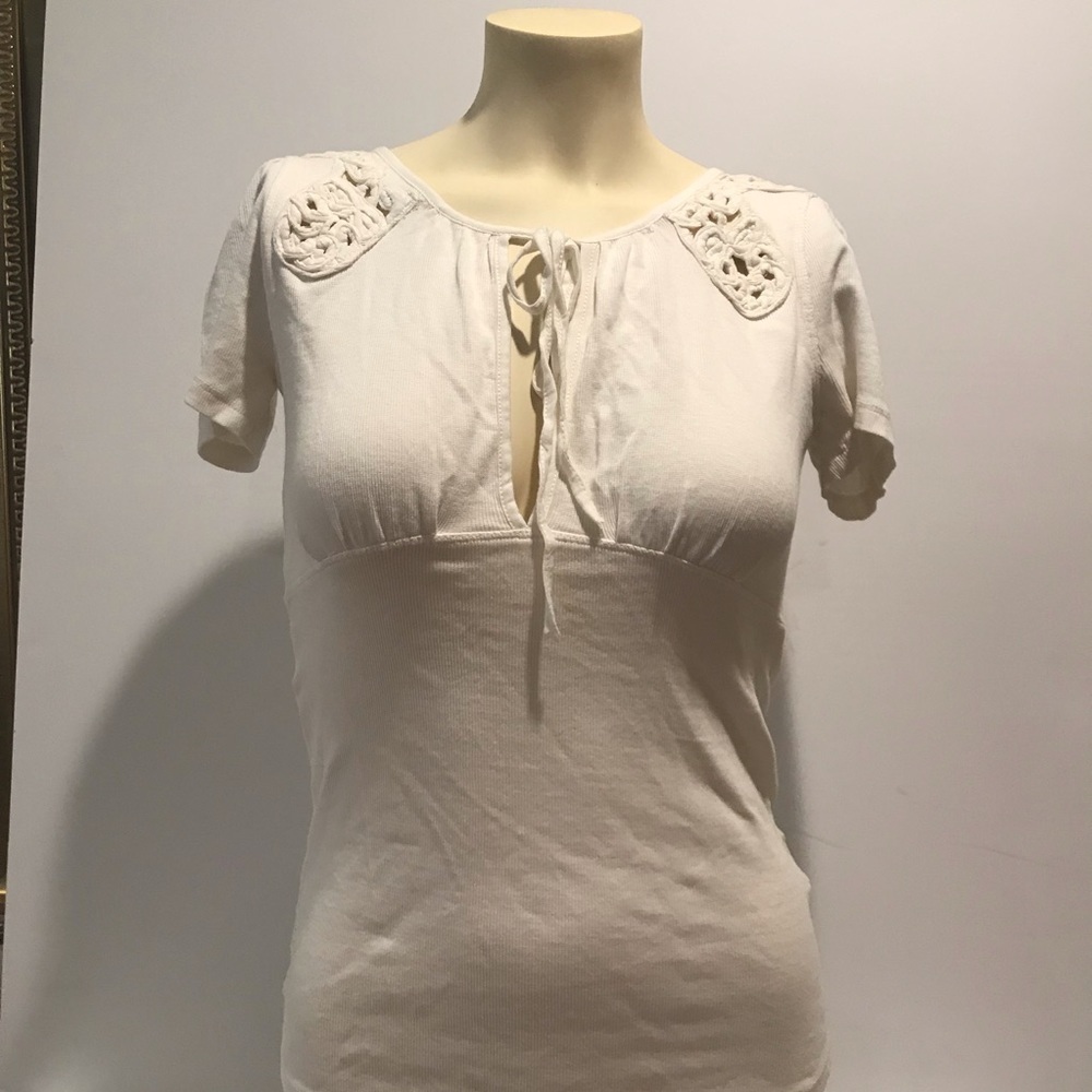 Freepeople shirt top cream color Sz SP
